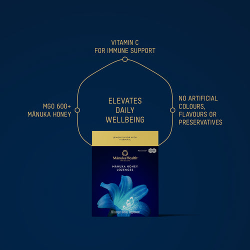 Manuka Honey Lemon Lozenges with Vitamin C NZ